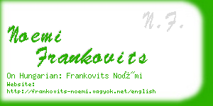 noemi frankovits business card